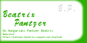 beatrix pantzer business card